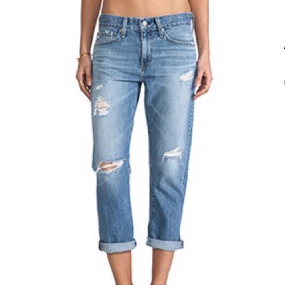AG The Drew Straight Leg Boyfriend Denim Jeans Size 25R